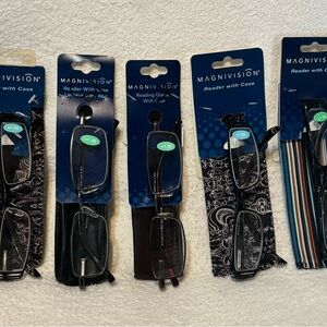 Black Reading Glasses with Case